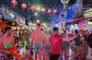 Thai authorities plead for cooperation after many people violate water-splashing bans on Bangla Road yesterday in Phuket