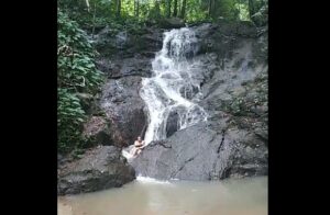 Foreign Spanish tourist injured after a fall while playing on top of the Kathu Waterfall in Phuket