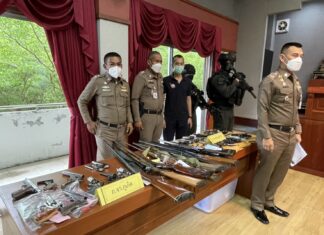 67 guns, 3 bombs, 127,471 methamphetamine pills and 9,433 grams of crystal meth seized in Thailand crackdown including Phuket
