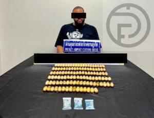 29-year-old South African man arrested at Phuket Airport with 1.49 kilograms of cocaine in abdomen