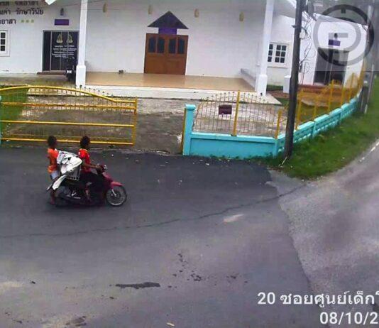 Two teenagers caught within one hour after stealing a donation box at a temple in Chalong
