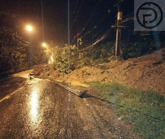 Frana trovata sulla strada a Kamala