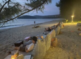 Officers continue to demolish encroaching structures on Lay Phang Beach