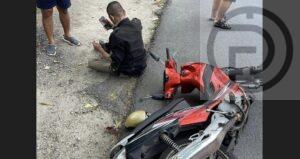 Intoxicated Police Volunteer and Medical Staffer Injured After Motorbikes Collide in Phuket Town
