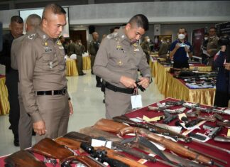 88 Firearms, 1,199 Bullets, and 430,029 Methamphetamine Pills Seized in Region 8 (Including Phuket)