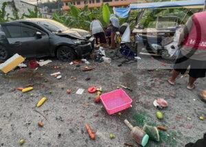 Hong Kong Driver Crashes her Sedan into Phuket Somtam Vendor
