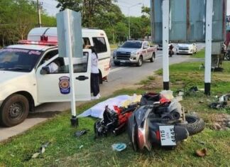 Rider Dies, Girlfriend Injured after a Motorbike Crash in Thalang