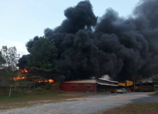 Fire Damages Shooting Range in Thalang