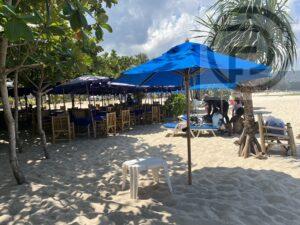 Restaurants, Beach beds, and Umbrellas Found Encroaching on Beach in Thalang, Phuket