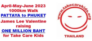 Take Care Kids Special Charity Walk Begins From Pattaya to Phuket