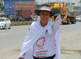 Take Care Kids Charity Walk from Pattaya to Phuket Continues