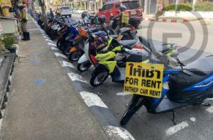 Phuket Motorbike Rental Operators Warned About Parking on Public Roads
