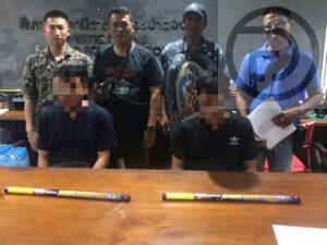 Two Men Arrested for Selling Fireworks at Patong Beach