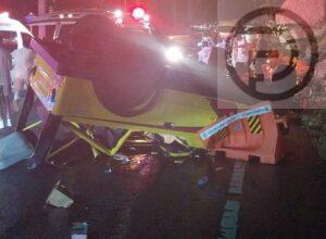 Unidentified Foreign Tourist Seriously Injured After Car Overturns in Phuket