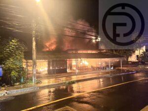 Fire Destroys Motorbike Rental Shop in Patong