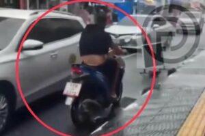 Russian Fined 2,500 Baht After Riding the Wrong Way on One-Way Road in Phuket Old Town – VIDEO