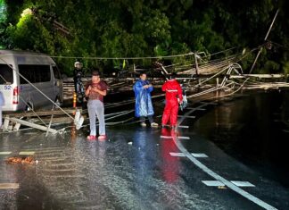 Six Power Poles Knocked Down in Karon During Heavy Rain, Several Drivers Narrowly Escape Injury
