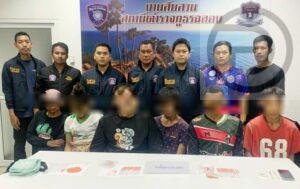 Seven People Arrested with 500 Methamphetamine Pills in Rawai