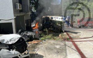 One Person Injured after Crane Truck Crashes into Homes and Vehicles in Patong – Videos