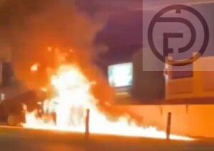 Fire Destroys Luxury Sedan Belonging to Police Officer in Kathu-Video