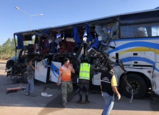 Monk Dies, 37 People Injured after Bus Crash in Northeastern Thailand