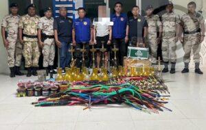 Foreigner and Six Thais Arrested Selling Baraku, E-Cigarettes, and Illegal Cigarettes on Bangla Road
