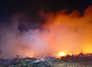 Fire Guts Garbage Landfills in Phuket Town – Video