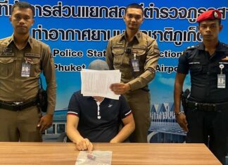 American Man Found with Bullet Arrested at Phuket Airport