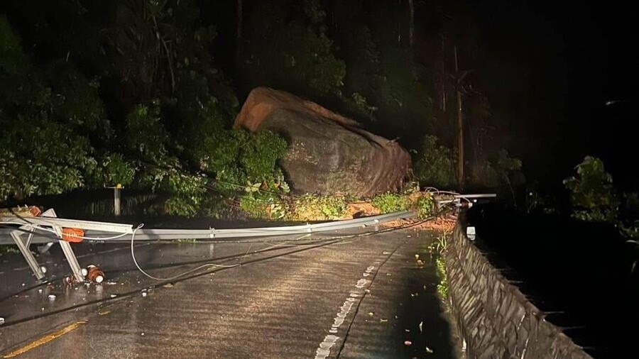 Heavy Rain in Koh Phangan Causes Landslide and Power Outage Ahead of