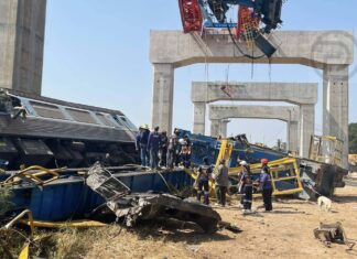 UPDATE: Death Toll Rises to 32, Three People Missing after Crane Collapse Crushes Passenger Train in Korat