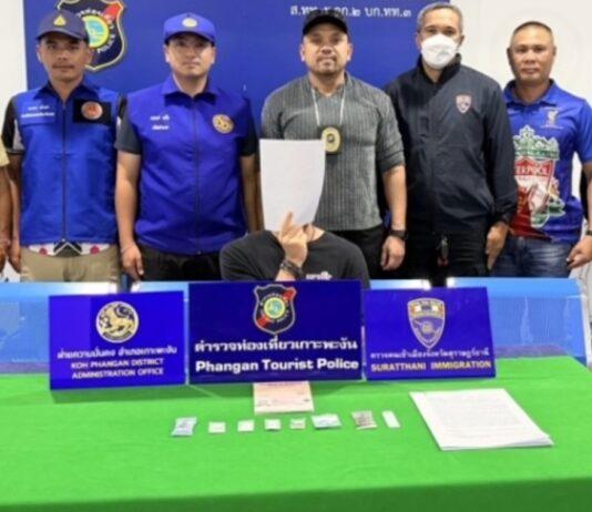 Un Russe arrêté à Koh Phangan en possession d'un cocktail de drogues mortel