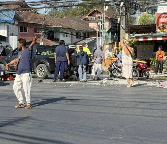 Kuolemaan johtanut lava-auton kolari Phuketin risteyksessä: yksi kuollut ja yksi loukkaantunut