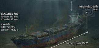 Les opérations de sauvetage de l'épave du cargo se poursuivent à Phuket.