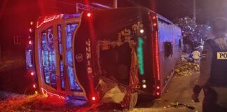 Des dizaines de blessés, un chauffeur amputé d'une jambe, après le renversement d'un bus en provenance de Phuket à Trang