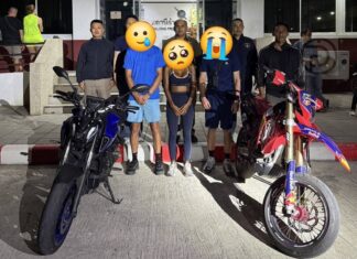 Britse en Ierse motorrijders gearresteerd in Phuket voor gevaarlijke wheelie-stunts – VIDEO