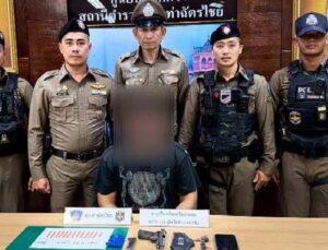 Man Arrested at Phuket Checkpoint with Gun and Drugs 