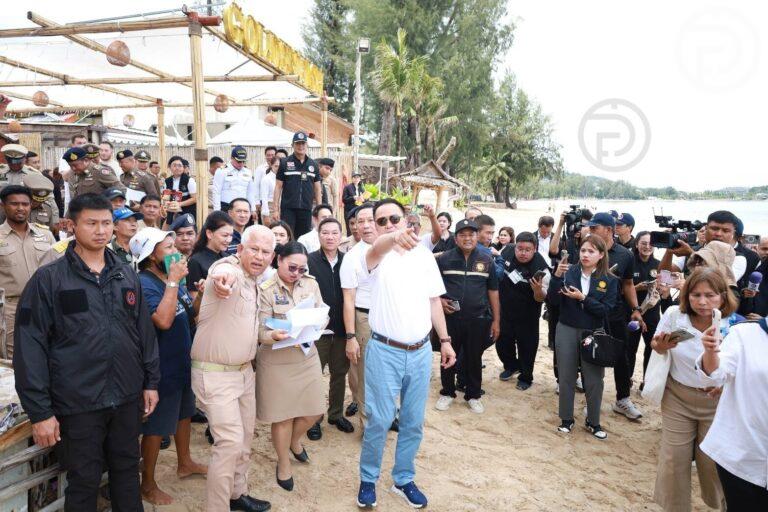 El primer ministro impulsa el “modelo de la playa de Bang Tao” para la reforma del espacio público en Phuket.