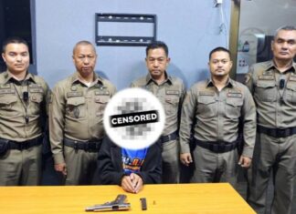Hombre birmano arrestado con arma de fuego en Bangla Road