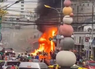 Un restaurante se incendia en Patong tras la explosión de un transformador – VÍDEOS