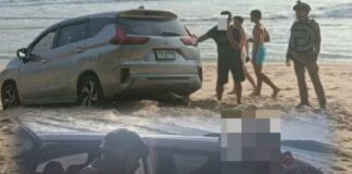 Turysta ukarany grzywną za wjechanie samochodem na plażę Phuket