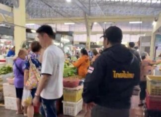 Handhaving tegen illegale arbeid op de markt in het centrum van Phuket leidt tot één arrestatie, velen ontkomen aan controle.