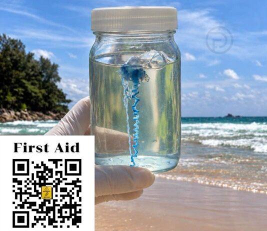 Meduusa loukkaantui ulkomaisessa turistissa Phuketin Nai Thon Beachillä
