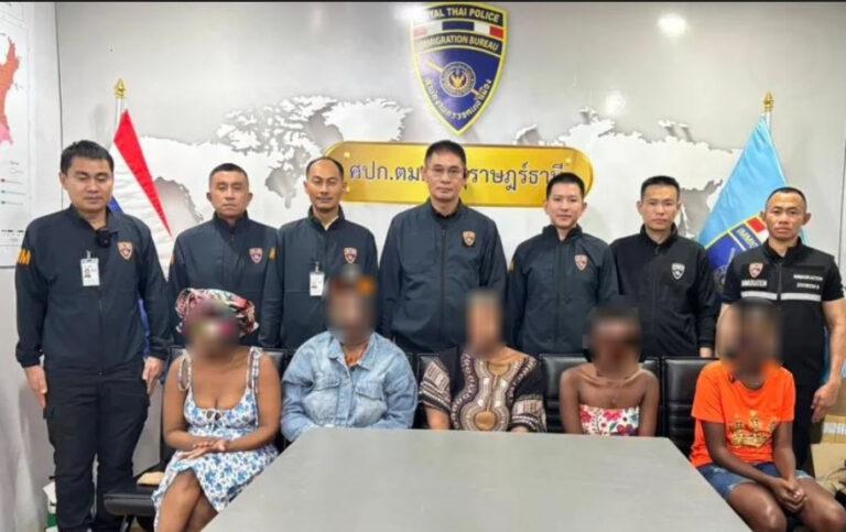 La police de l'immigration a mené une descente dans un hôtel de Koh Samui et arrêté cinq femmes étrangères pour dépassement de la durée de séjour autorisée. Cinq femmes étrangères ont été arrêtées.