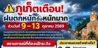 Phuket in staat van paraatheid vanwege zware regenval en overstromingsrisico's. 838699113_2241567363241876_5095636413924781169_n